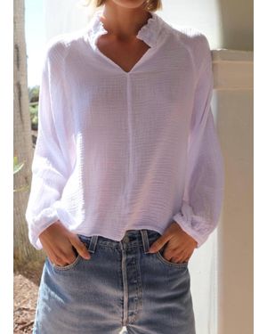 Felicite Ruffle Long Sleeve Top - Purple