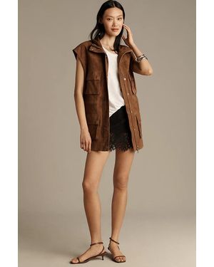 Walter Baker Renata Suede Vest Jacket - Natural