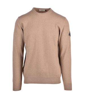 Roy Rogers Wool-Blend Fine-Knit Crewneck Sweater - Natural