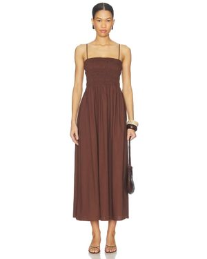 Pistola Bianca Shirred Bodice Dress - Brown