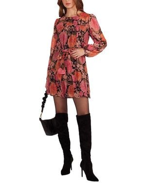 MINKPINK Yvaine Long Sleeve Mini Dress - Red