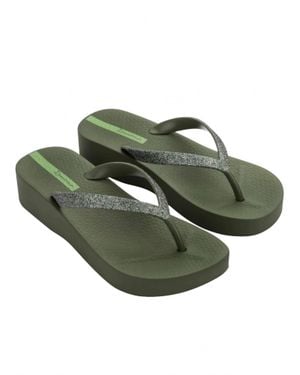 Ipanema Mesh Chic Platform Sandals - Green