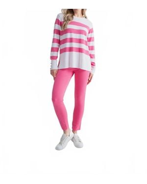 Marble Light Stripe Sweater - Pink
