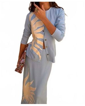 Never Fully Dressed Sol Alexa Long Sleeve Cardigan - White