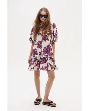 Lanhtropy Carmela Linen Dress - Red