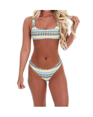 Envya On Island Time Crochet Bikini Top - Multicolor
