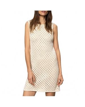 Sanctuary Summer Shell Open-Stitch Mini Dress - Natural