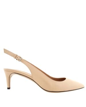 Bally Ellun Leather Slingback Pumps - Natural