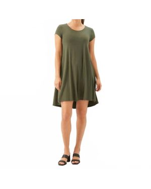 Karen Kane Maggie Trapeze Mini Dress - Green