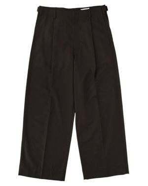 Lemaire Tailored Wide-Leg Polyester-Blend Cropped Pants - Gray