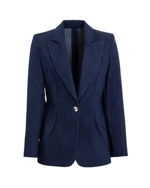 Saiid Kobeisy Denim Tailored Jacket - Blue