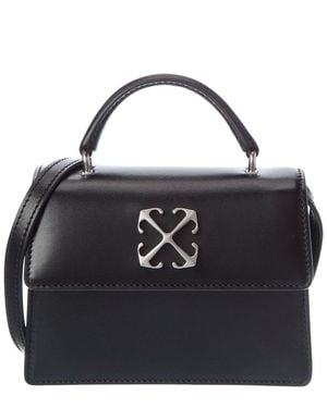 Off-White c/o Virgil Abloh Off- Jitney Leather Satchel - Black