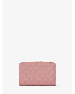 Michael Kors Bryant Medium Signature Logo Wallet - Pink