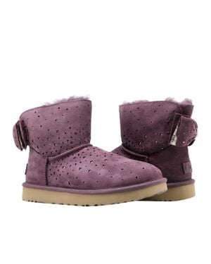 UGG Australia Classic Mini Stargirl Bow Boots 1098475-Blk - Purple