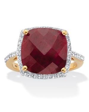 Palmbeach Jewelry 4.25 Tcw Genuine Ruby 14K Over Ring - Red