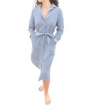 NIBI MTK Nico Midi Shirt Dress - Blue