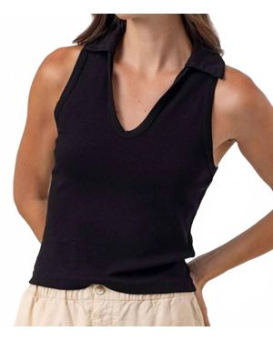 Sundays Kaia Polo Tank Top - Blue