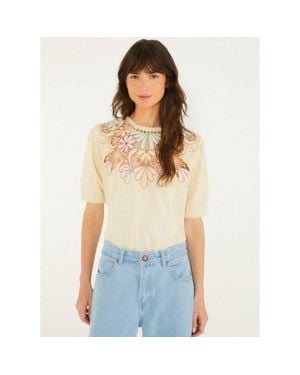 FARM Rio Short Sleeve Blouse - Blue