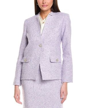 St. John Lurex Baby Eyelash Jacket - Purple