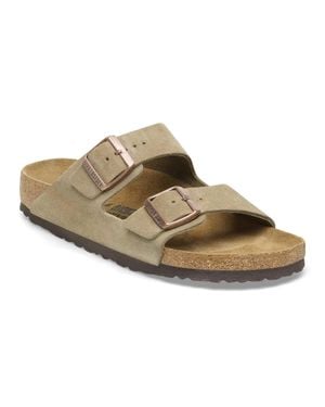 Birkenstock Arizona 0051461 Sandals Taupe Suede Leather Slip-On - Brown
