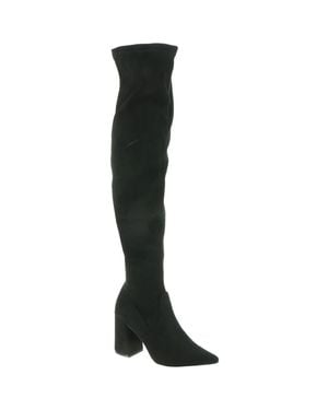 Steve Madden Jacoby Zipper Block Heel Over-The-Knee Boots - Black