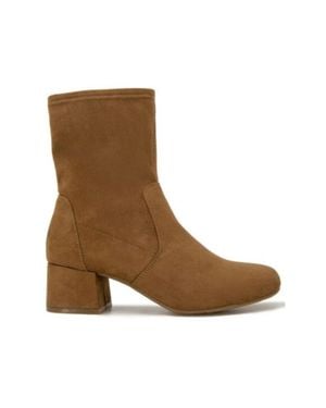 Kenneth Cole Road Stretch Faux Suede Ankle Boot Lion683 - Brown