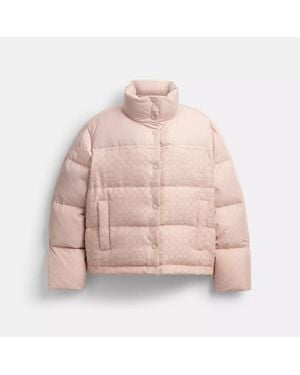COACH Signature Down Jacket - Pink