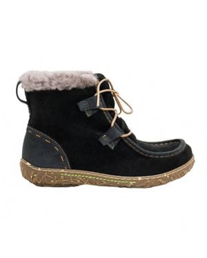 El Naturalista Nido Fur-Lined Ankle Boot - Black