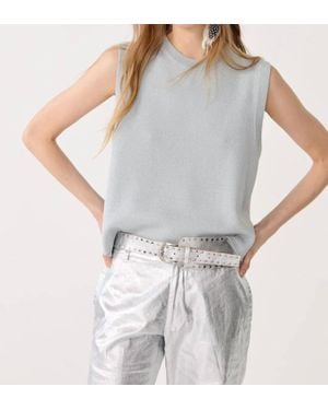 Lanhtropy Glitter Knitted Top - Gray