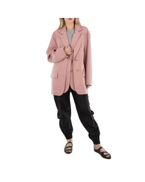 Tibi Ladies Toffee Cassius Suiting Double Layer Liam Blazer - Pink
