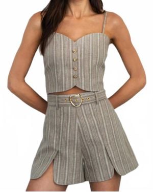 Hevron Grace Top - Gray