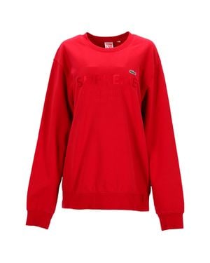 Supreme X Lacoste Crewneck Sweater - Red