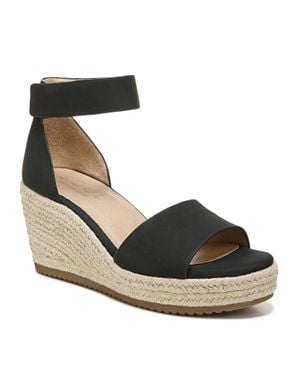Naturalizer Soul Oakley Sandals Ankle Strap Wedge Heels Zpo3814 - Black