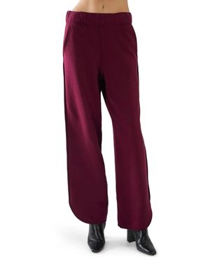 Les Tien Olympia Scallop Sweatpants - Red