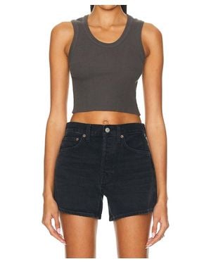 Agolde Cropped Poppy Tank Top - Black