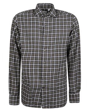 Orian Plaid Washed Long Sleeve Casual Shirt - Black