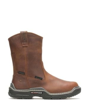 Wolverine Raider Durashocks Waterproof Met-Guard Carbonmax Work Wellington - Brown