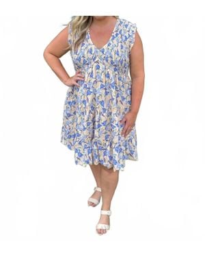 She + Sky The Fleur Belle Dress - Blue