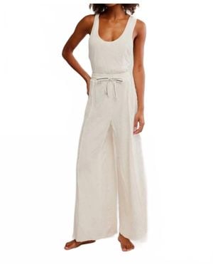 Free People Wait A Minute Romper - Natural