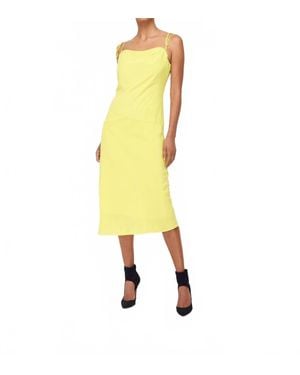 Equipment Rhy's Silk Midi Dress - Yellow