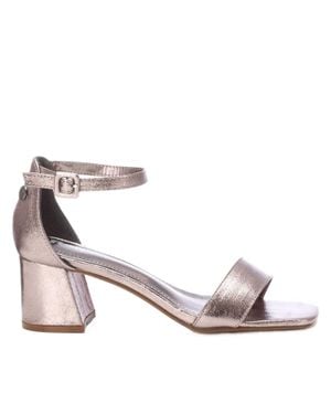 Xti Heeled Metallic Sandals - Pink