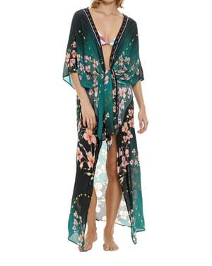 Agua Bendita Gleam Dara Tunic Swimsuit Cover Up - Green