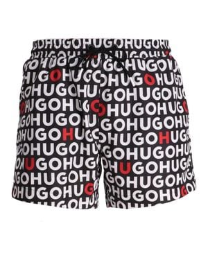 BOSS Hugo Tortuga All-Over Print Swim Trunks - Blue