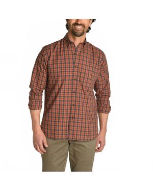 Duck Head Abbot Slub Plaid Shirt - Brown