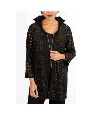Berek Faux Suede Shimmer Topper - Black