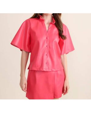 S'Edge Kara Leather Top - Pink