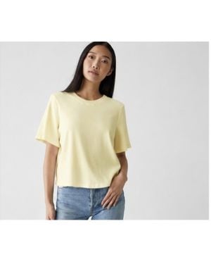 Michael Stars Kona Cotton Boxy Crew Top - Natural