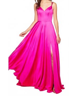 Alyce Paris Satin A-Line Ballgown - Pink