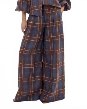 Lanhtropy Super Culotte Linen Pants - Purple