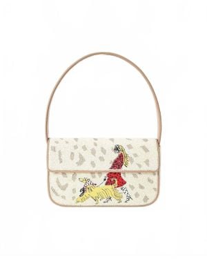 STAUD Tommy Beaded Bag - White